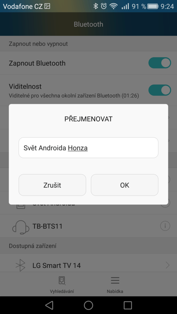 Android pro začátečníky Bluetooth 7