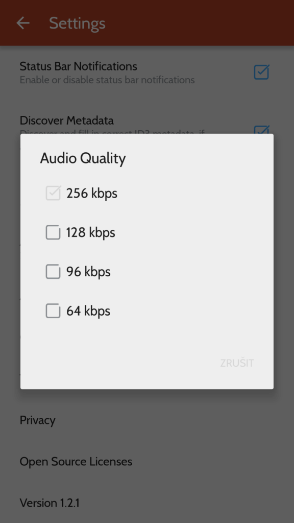 peggo mo3 zdarma android nastavení