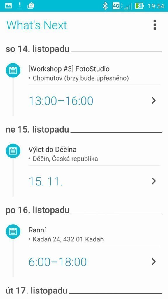 Asus ZenFone 2 Laser aplikace Whats Next 2