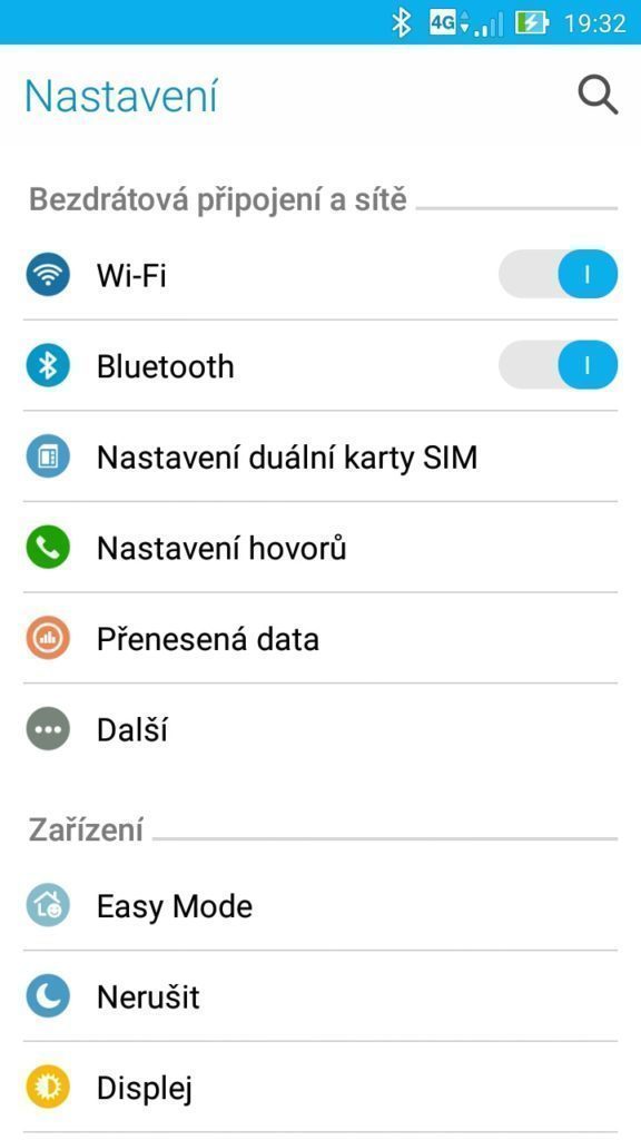 Asus ZenFone 2 Laser nastavení 1