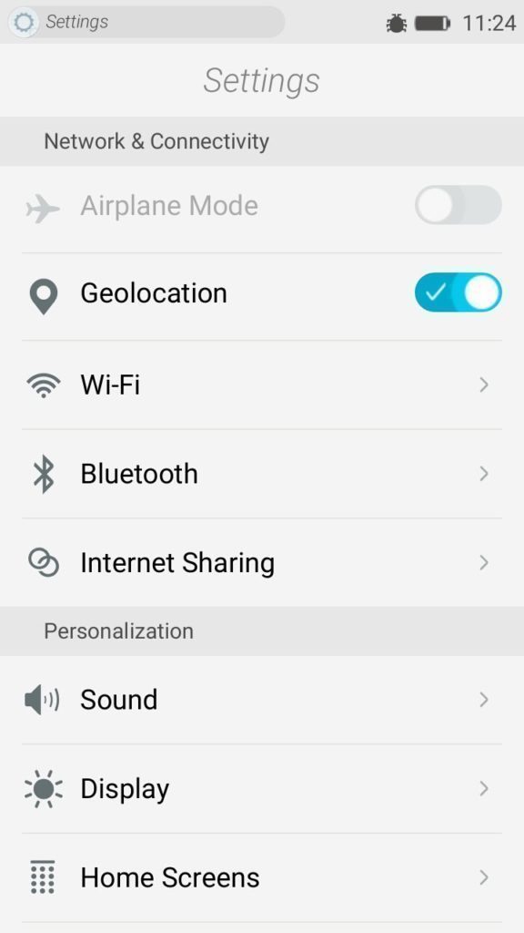 Firefox OS nastavení 2