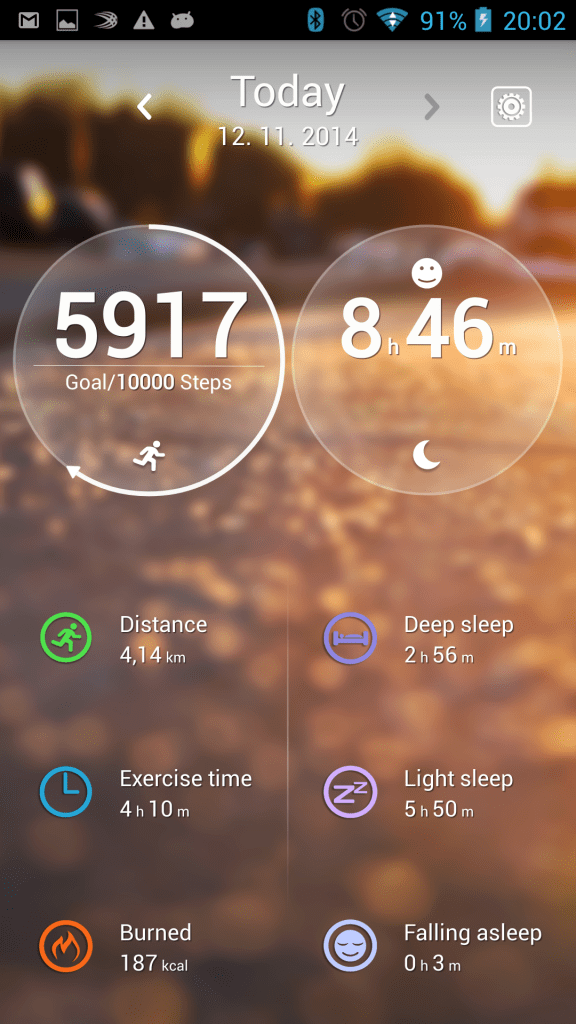 huawei talkband b1 uvodni obrazovka