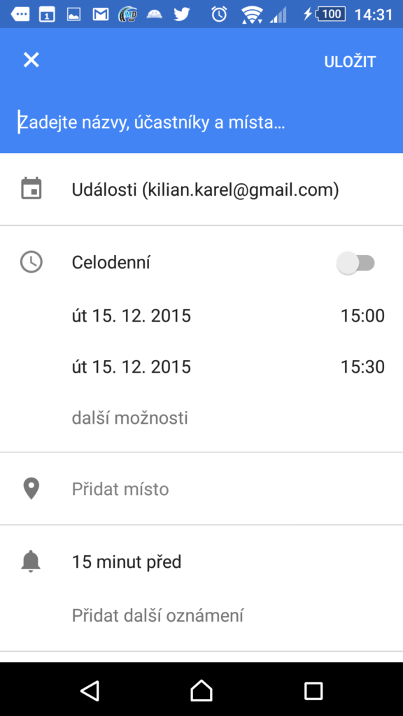 Kalendář Google