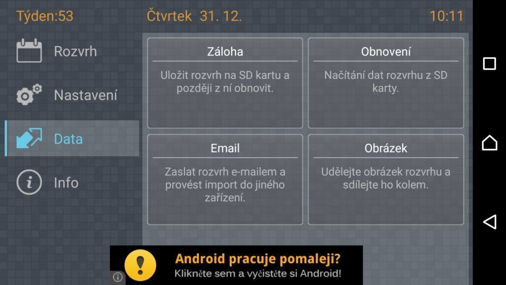Rozvrh hodin