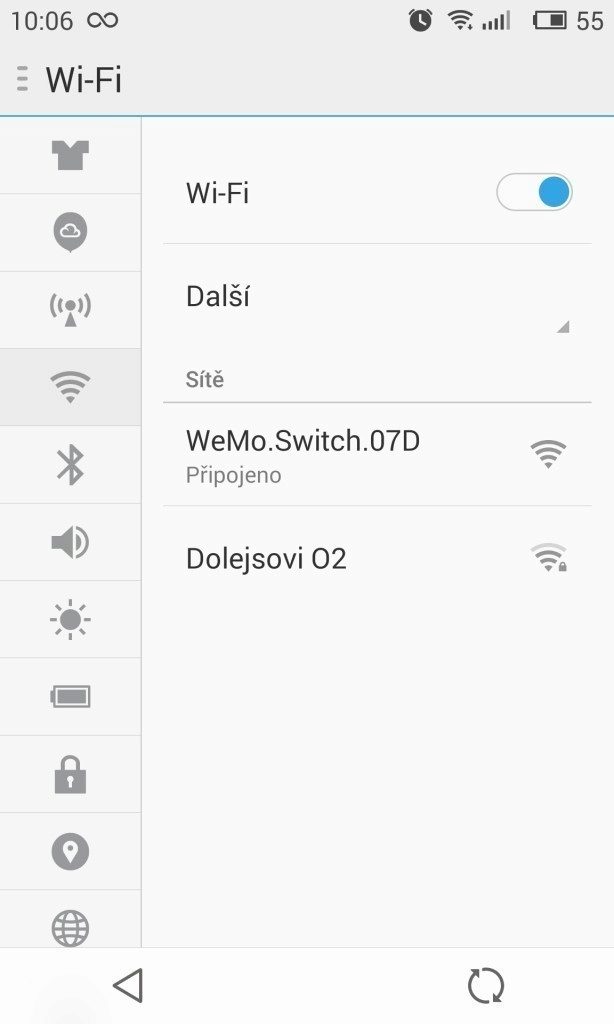 Belkin Wemo Switch úvodní nastavení 2