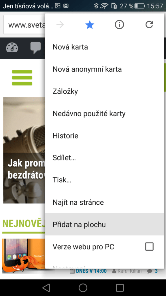 Google Chrome přidání na plochu 11
