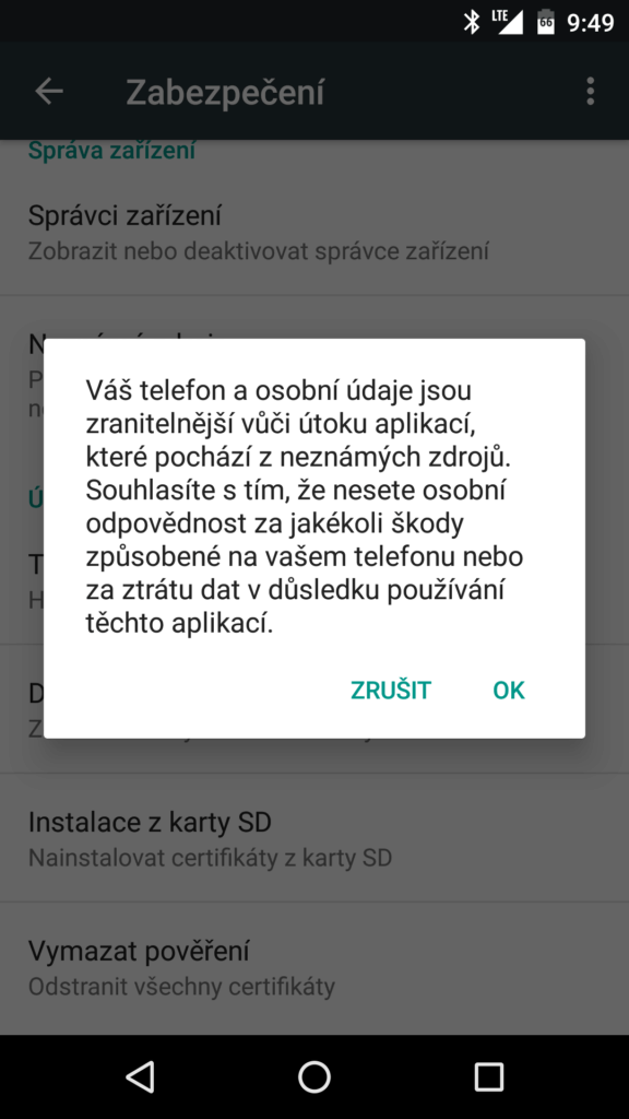 Jak nainstalovat nekompatibilní aplikaci neznámé zdroje