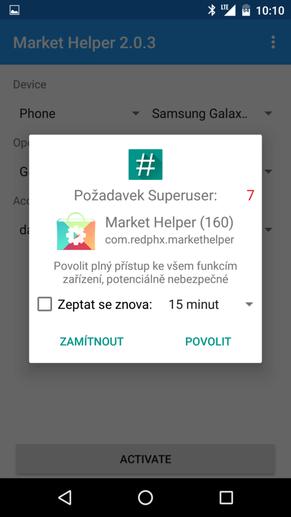 Jak nainstalovat nekompatibilní aplikaci práva root