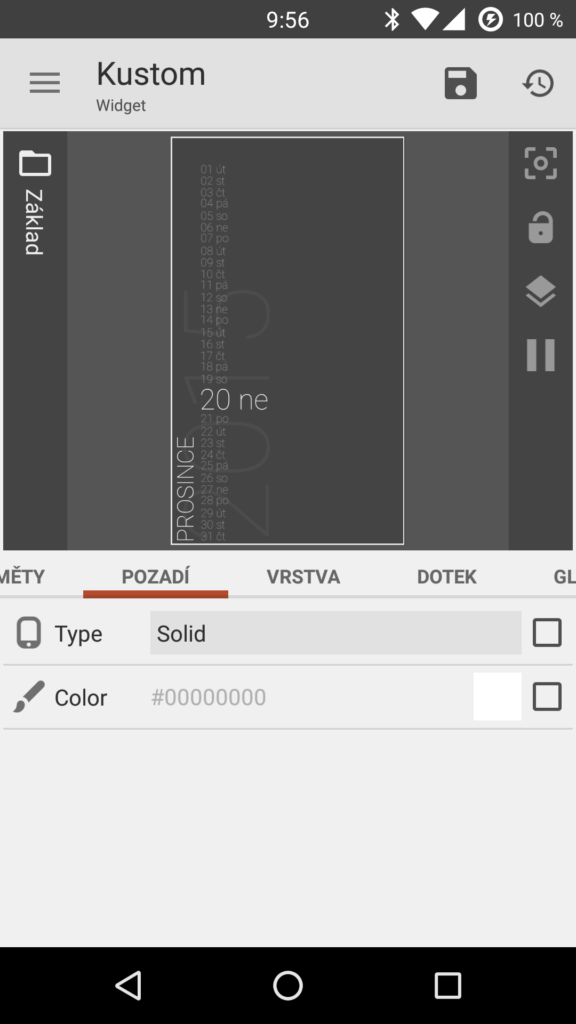KWGT tvorba vlastních widgetů 10