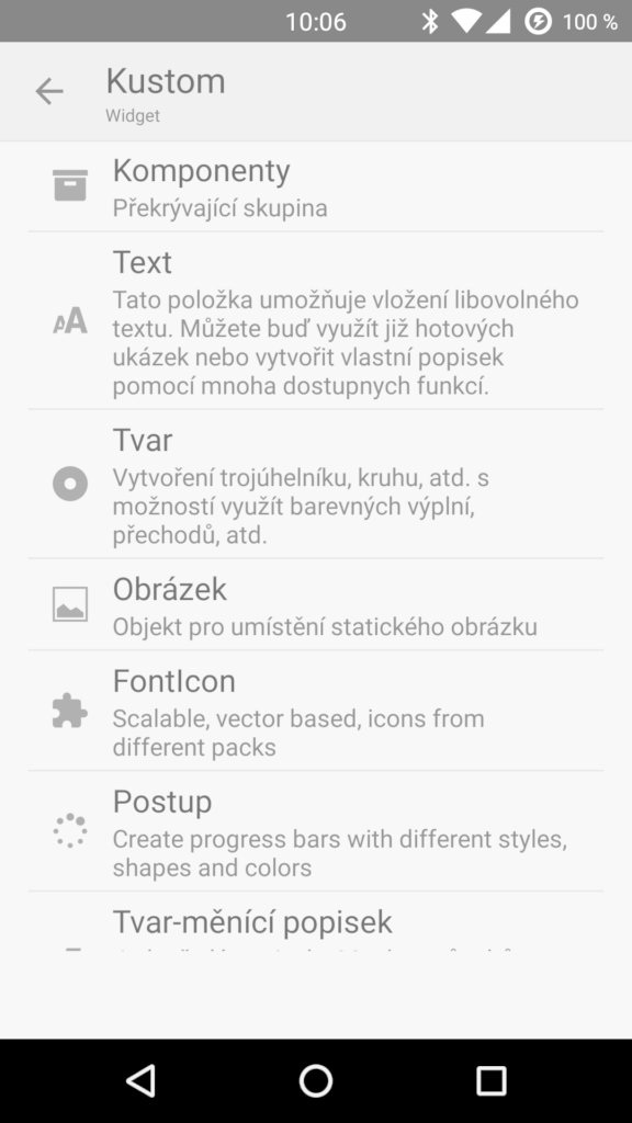 KWGT tvorba vlastních widgetů 11