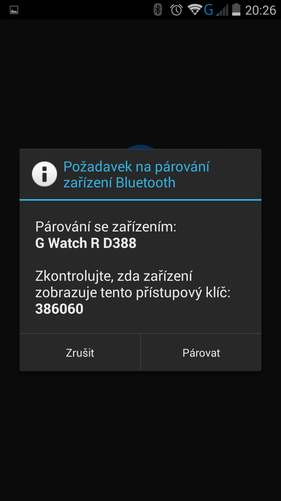 LG G Watch R párování s telefonem 5