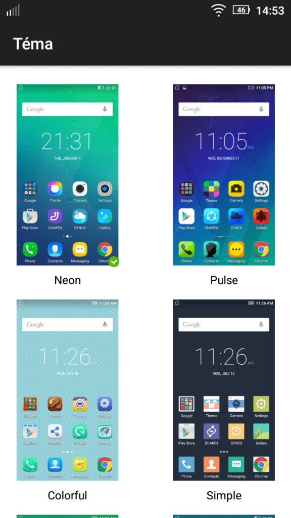 Lenovo Vibe P1m témata