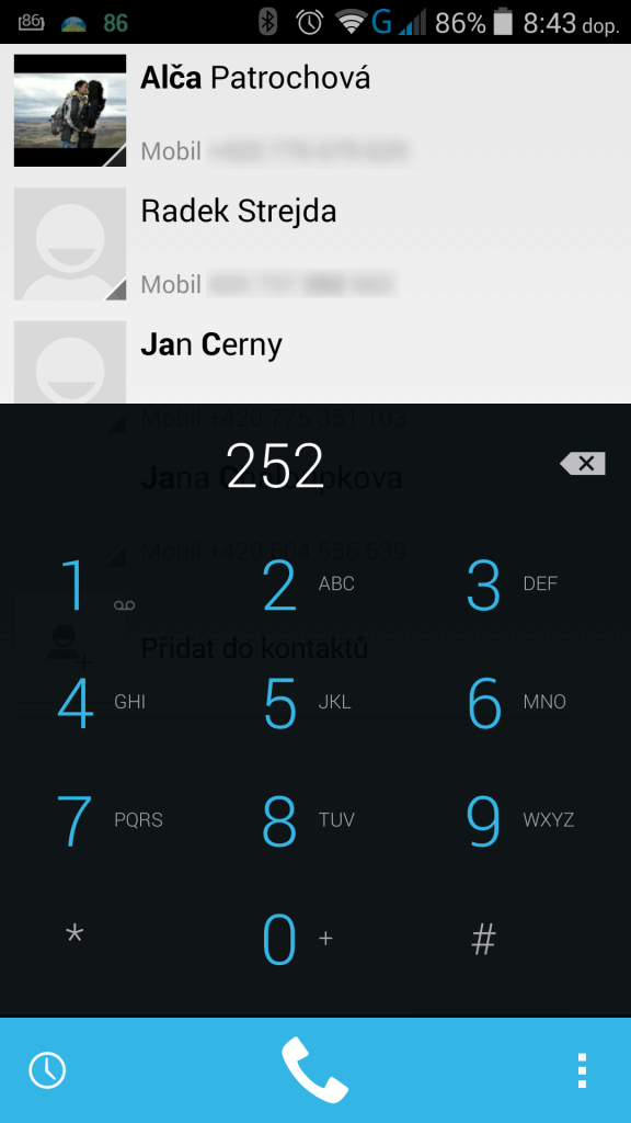 Prestigio Grace T9 Dialer