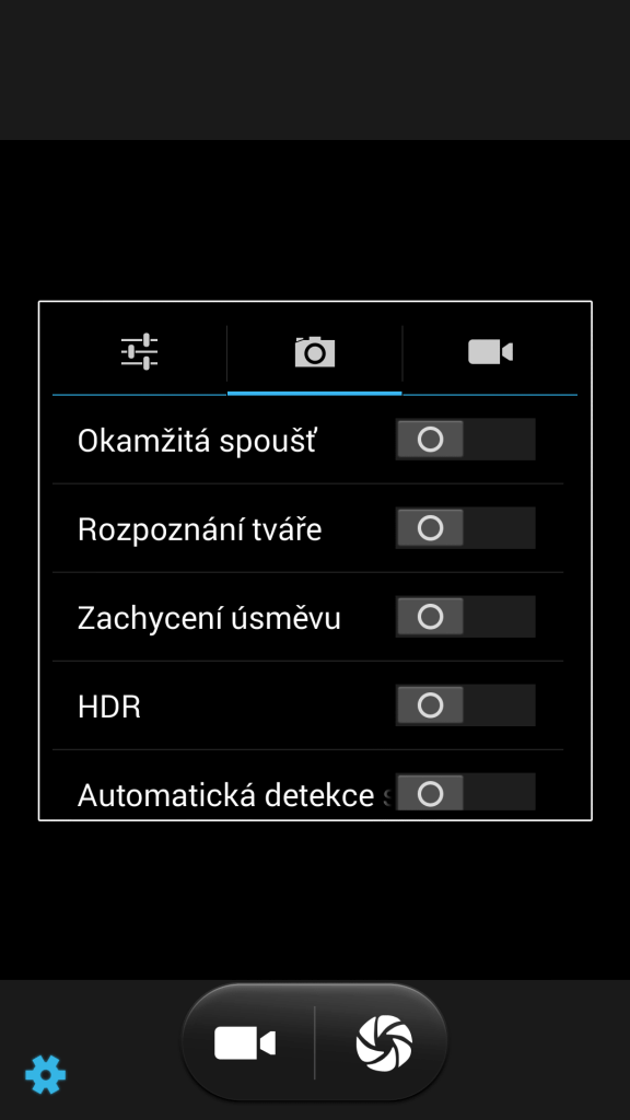 Prestigio Grace aplikace fotoaparátu 4