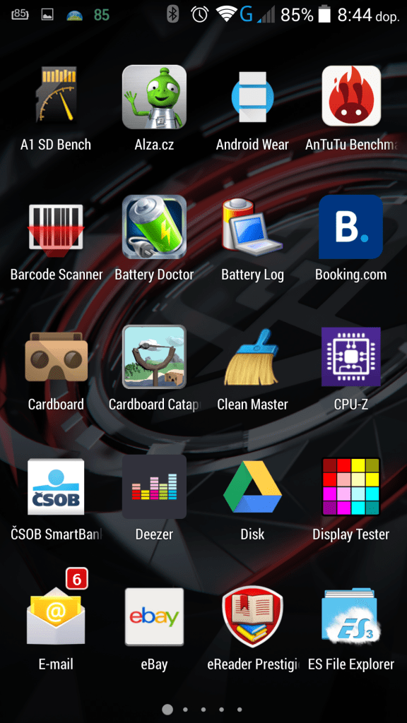 Prestigio Grace prostředí systému Android 4.4.2 4