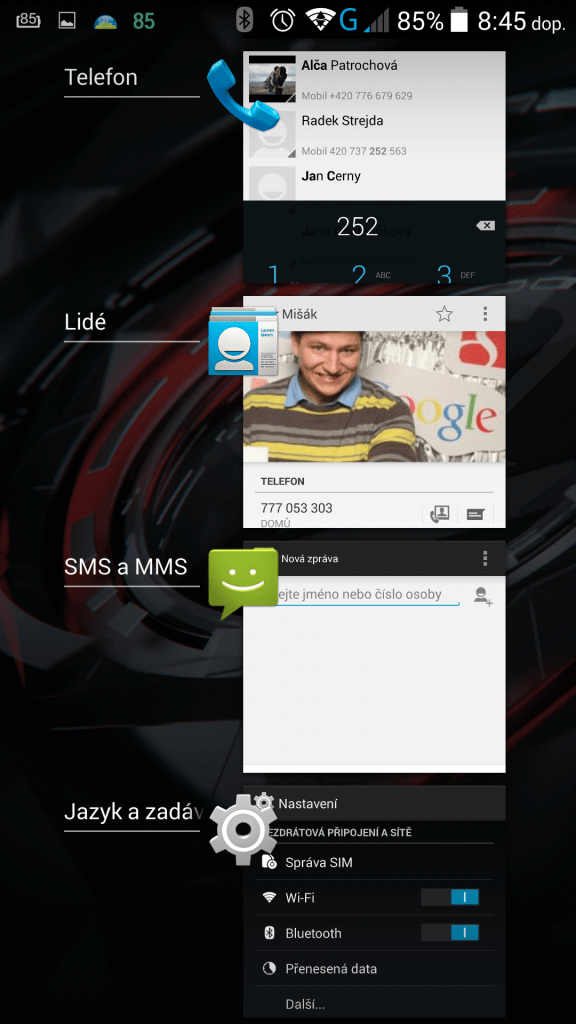Prestigio Grace prostředí systému Android 4.4.2 8