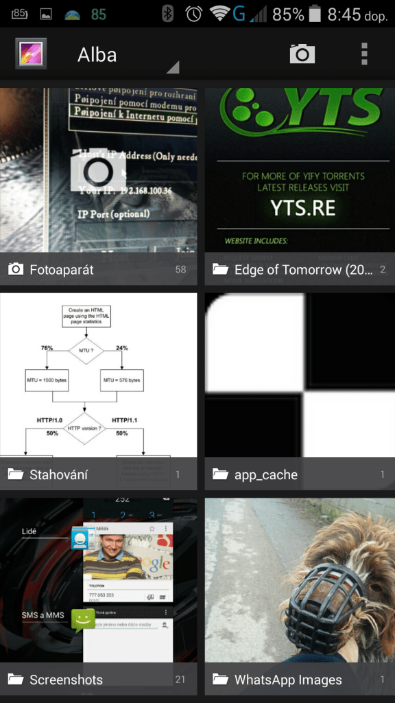 Prestigio Grace prostředí systému Android 4.4.2 9