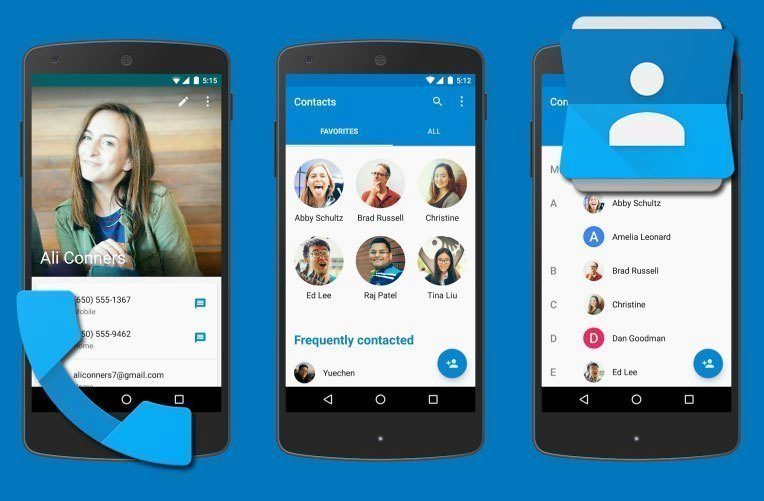 kontakty a telefon ico