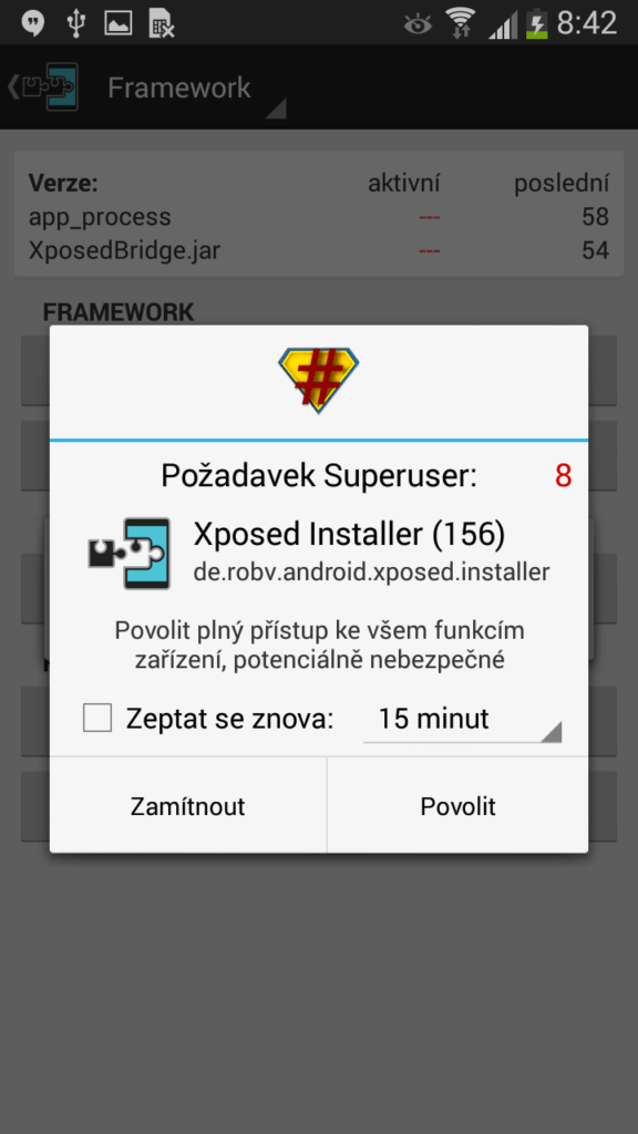 Požadavek na přidělení práv roota
