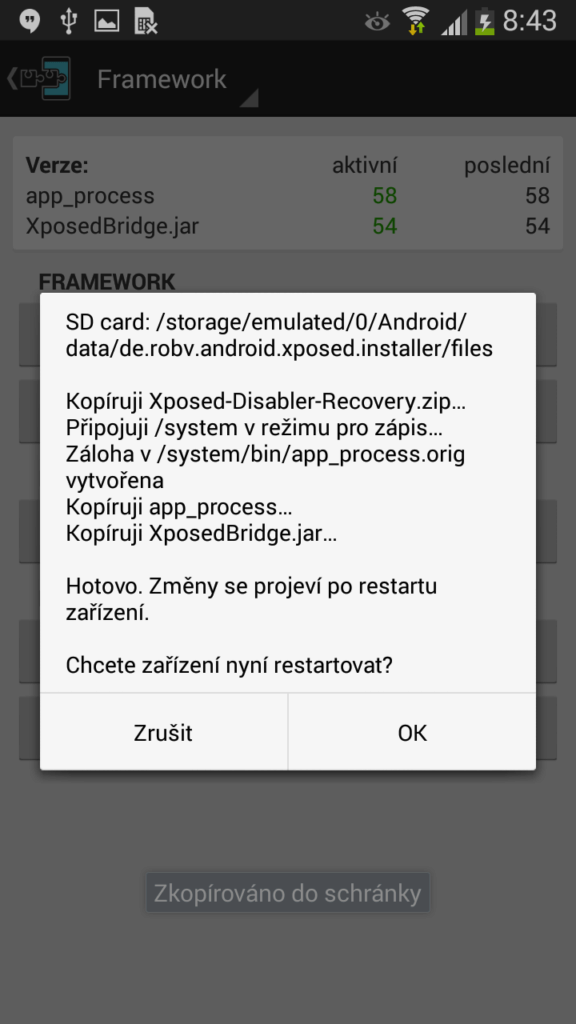 Xposed Framework: instalace