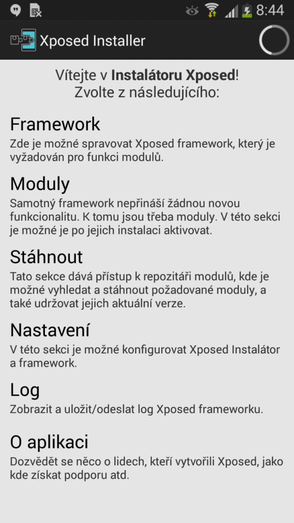 Po úspěšné instalaci