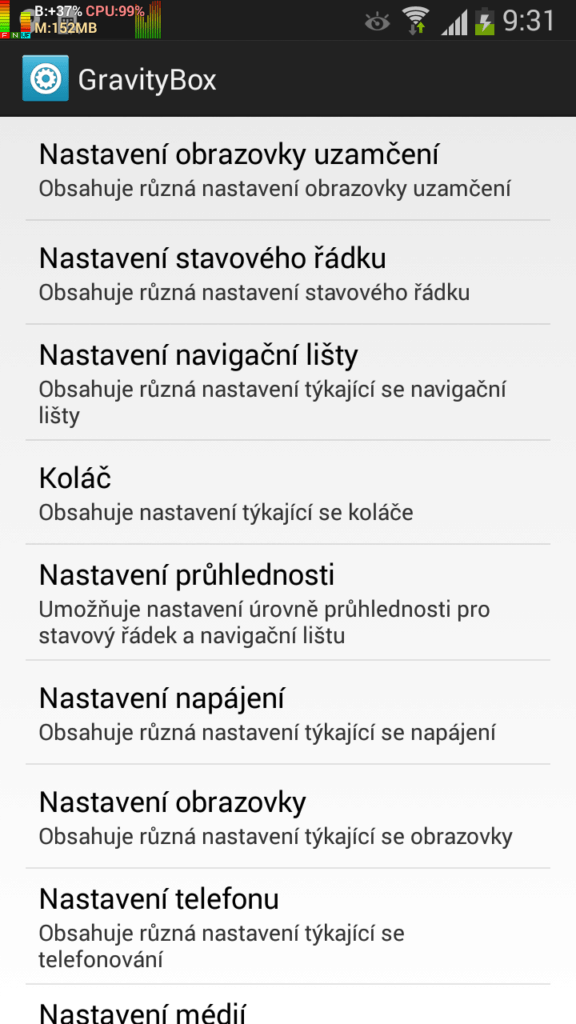Nastavení modulu