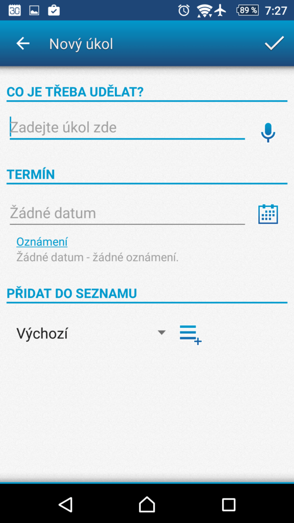 Seznam úkolů