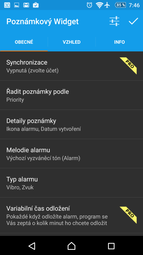 Poznámky na plochu