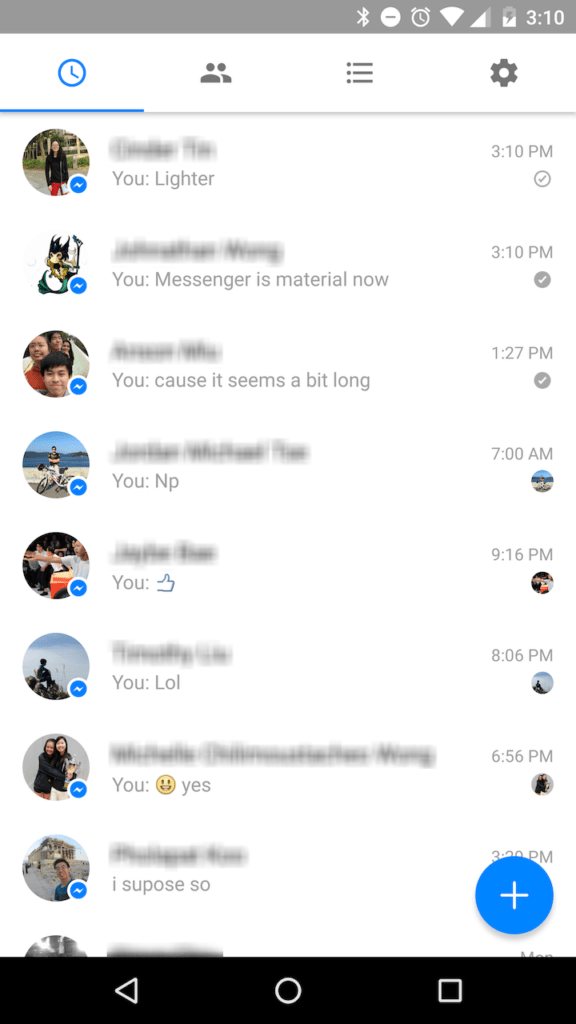 Facebook Messenger nový vzhled 2