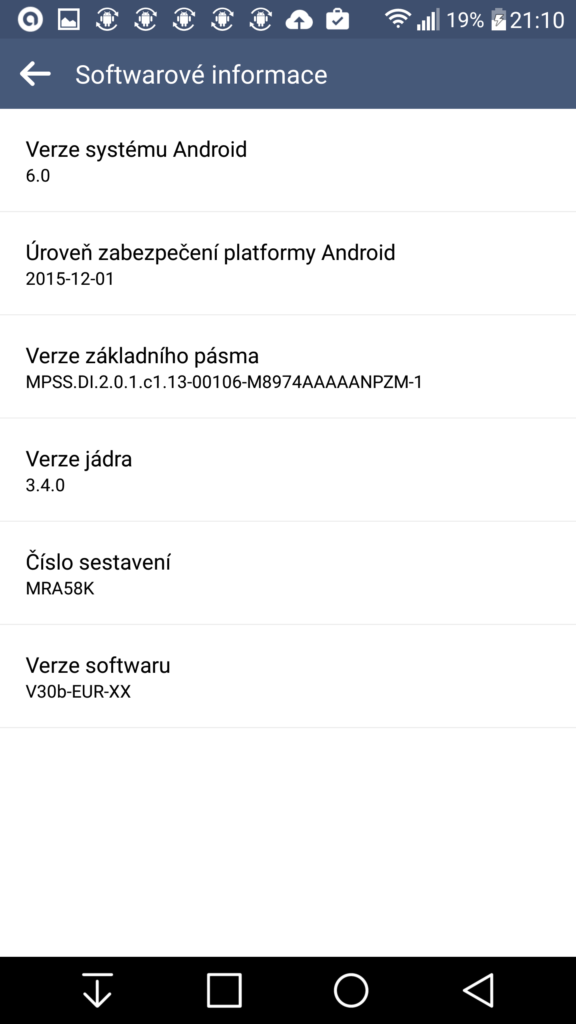 LG G3 oficiální update Marshmallow screenshoty 4