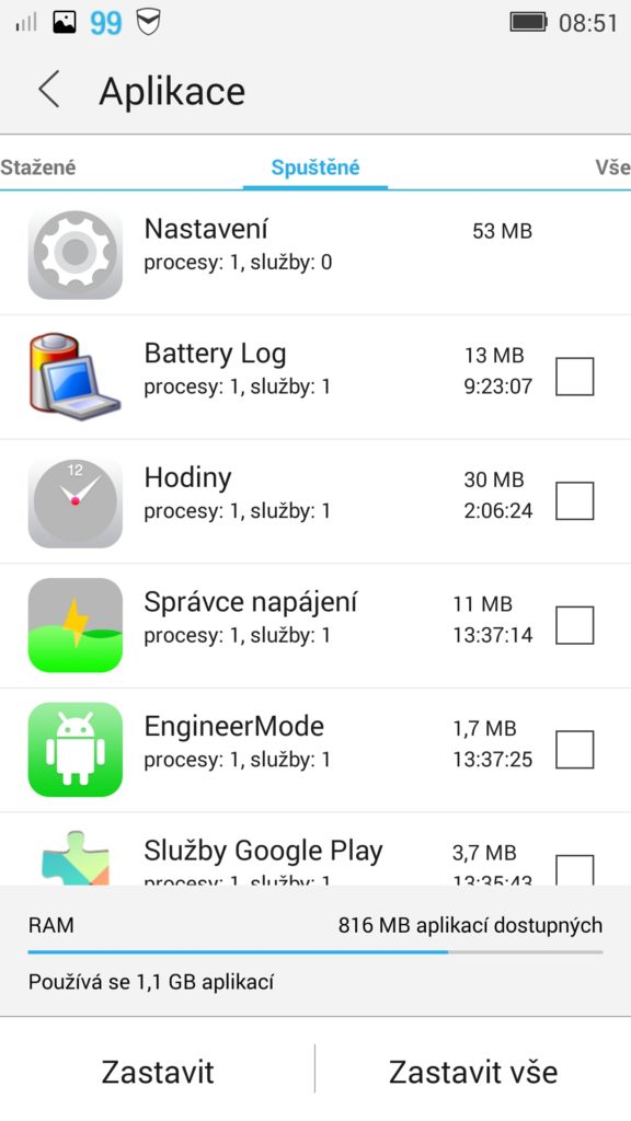 Lenovo Vibe X2 obsazení RAM