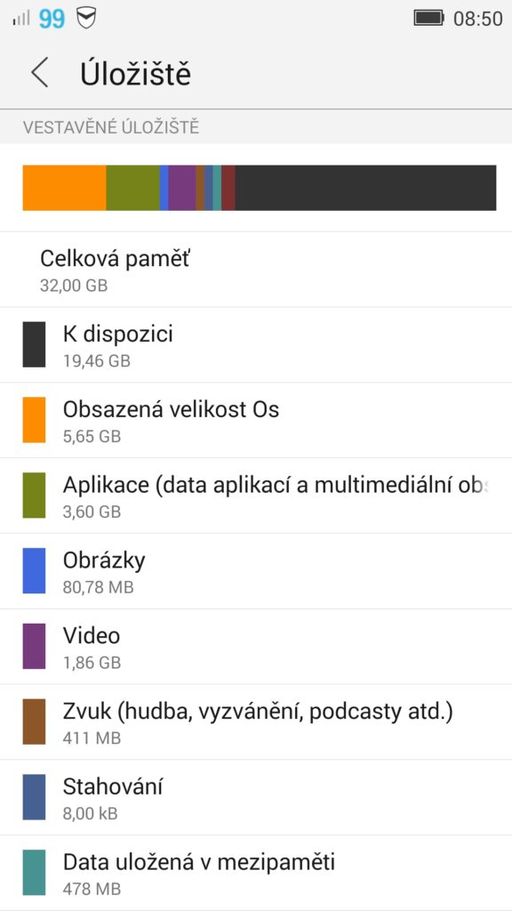 Lenovo Vibe X2 obsazení vnitřního úložiště