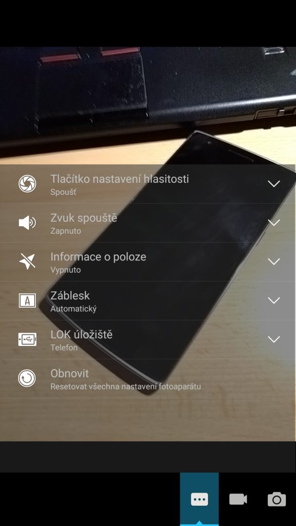Lenovo Vibe X3 nastavenífotoaparátu 2