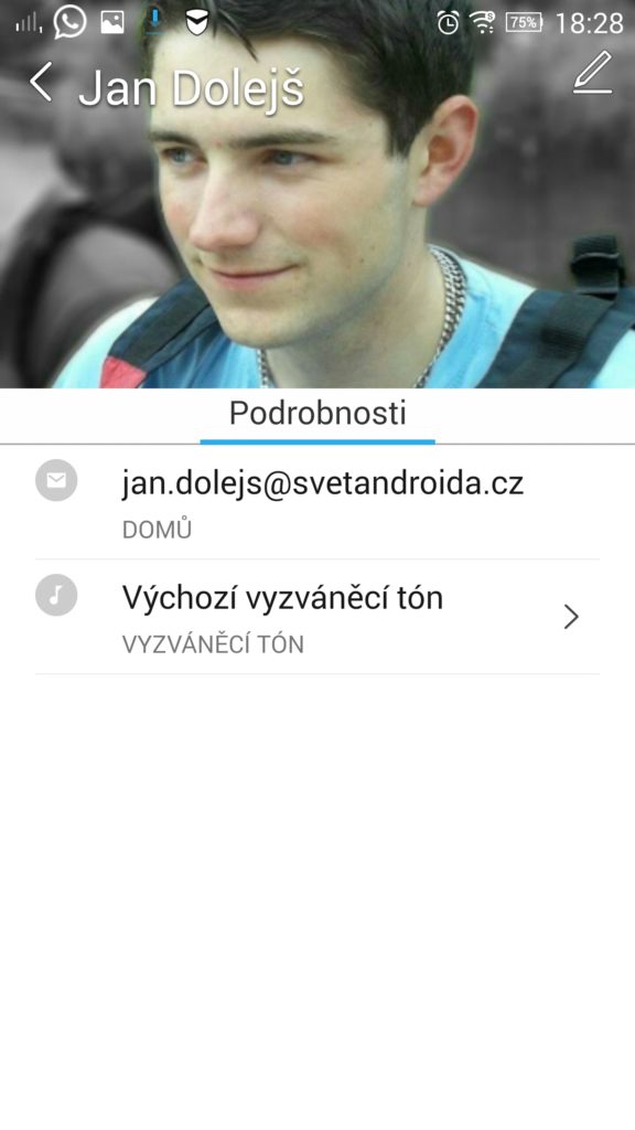 Lenovo Vibe Z2 Pro kontakty lidé 2