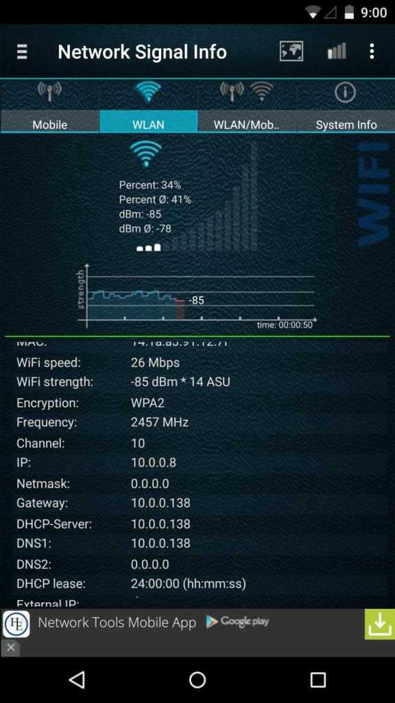 Nexus 6 signál WiFi