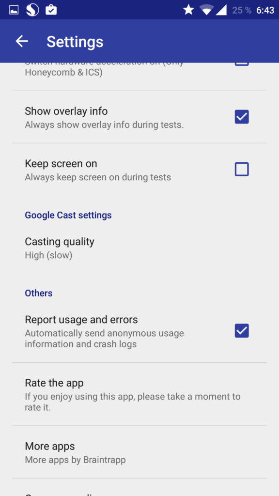 displaytester android aplikace 4