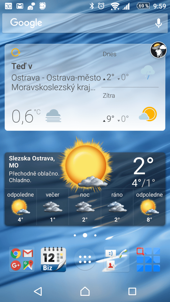 Odstraňte zbytečné widgety