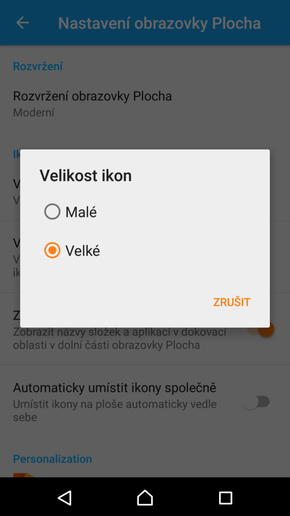 Velikost ikon