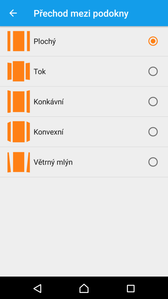 Volba přechodu