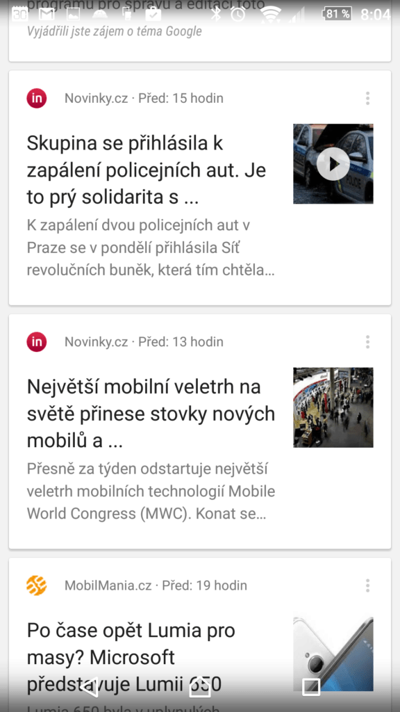 Chytré karty Google
