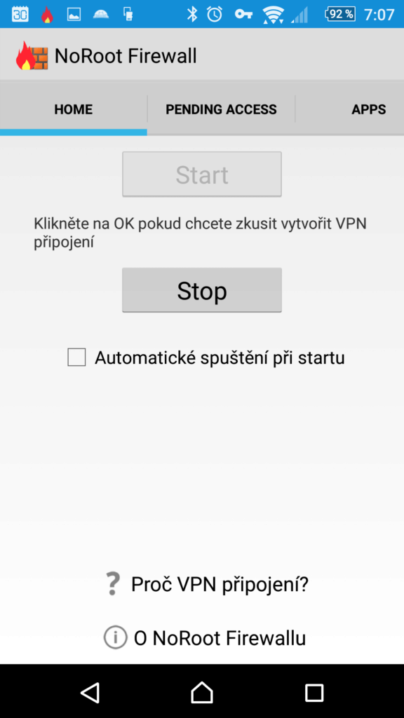 VPN spojení navázáno