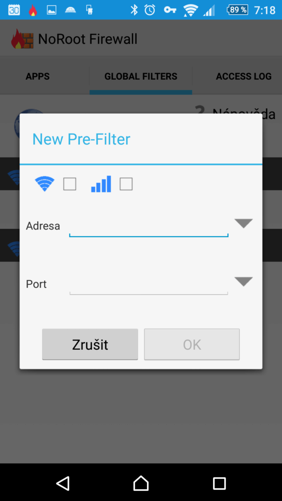 Nový filtr
