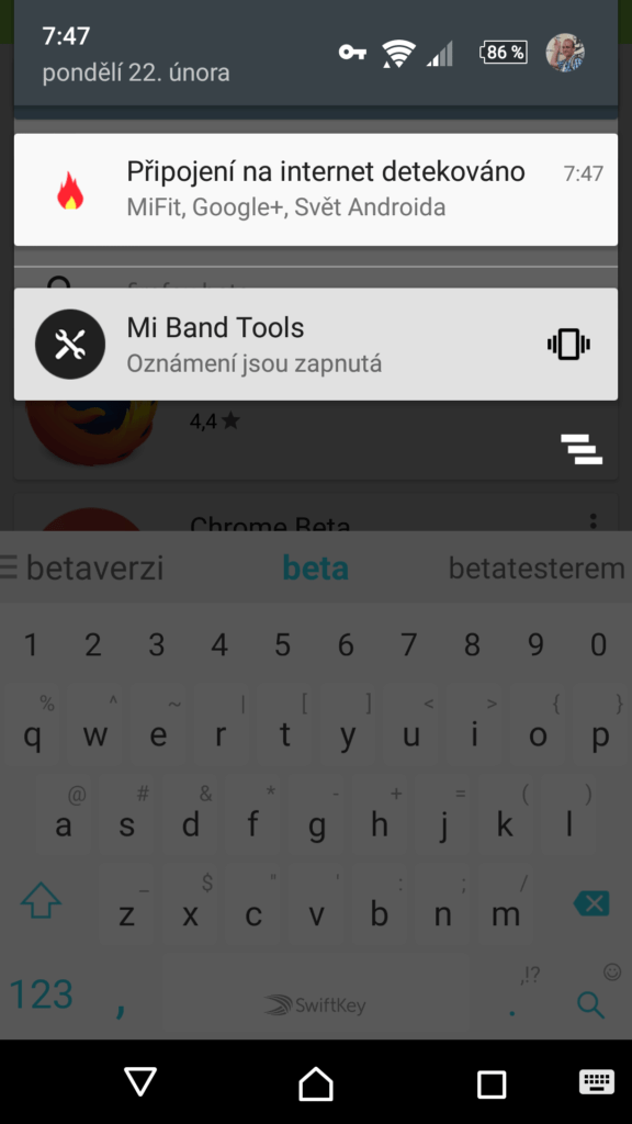 Oznámení o požadavcích