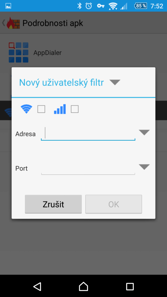 Uživatelský filtr