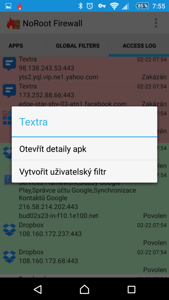 Nabídka z logů
