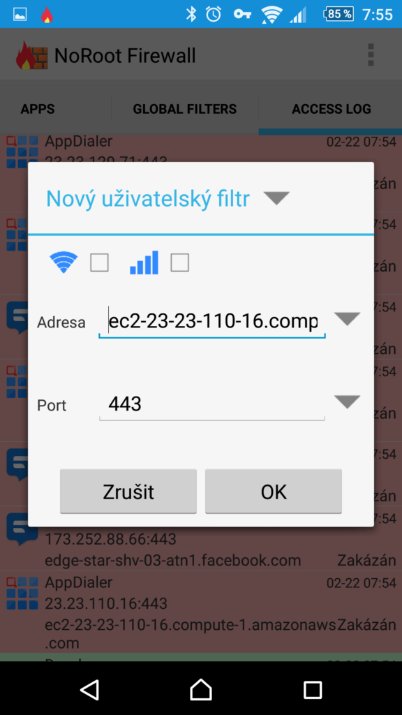 Uživatelský filtr