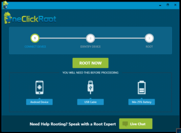 Root Androidu s nástrojem One Click Root