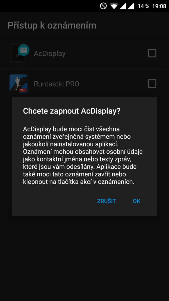 AC Display android aplikace1