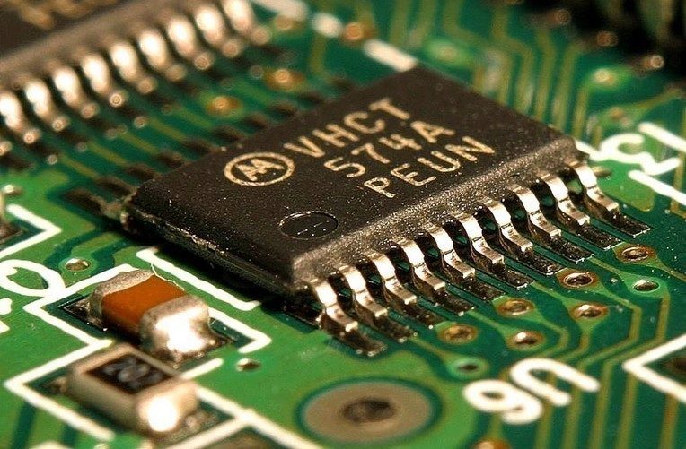 Computer chips circuits boards