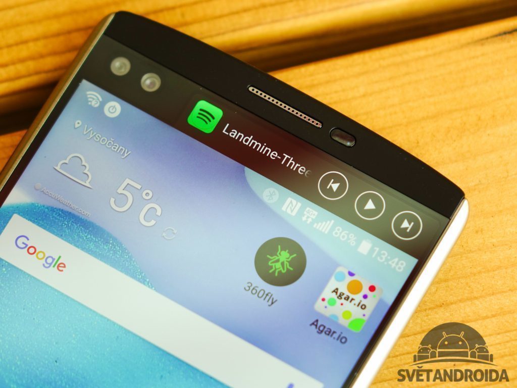 LG V10 konstrukce druhý displej
